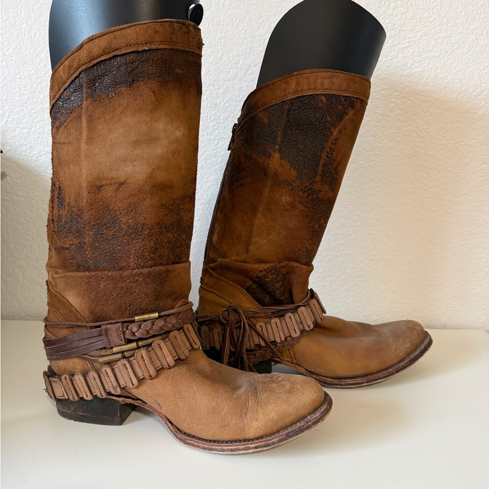 Corral Handcrafted Brown Leather Boots